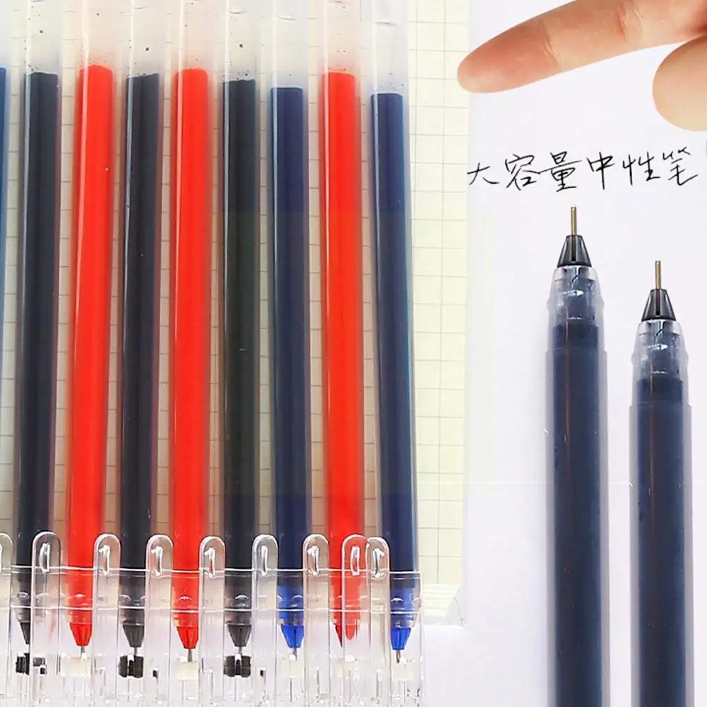 0.5mm голям капацитет гел писалка подпис неутрална писалка офис водна основа писалка писалка доставки червено синьо канцеларски Студентско училище B H4p4 Изображение 0