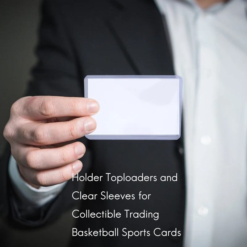 Държач Toploaders и ясни ръкави за колекционерска търговия баскетболни спортни карти 35PT твърда пластмаса Изображение 4