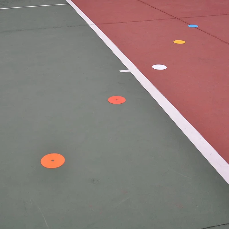10Pack Плоски дискови маркери Неплъзгащи се петна Маркери Футбол Баскетбол Спорт Скорост Agility Тренировъчни маркери Изображение 4