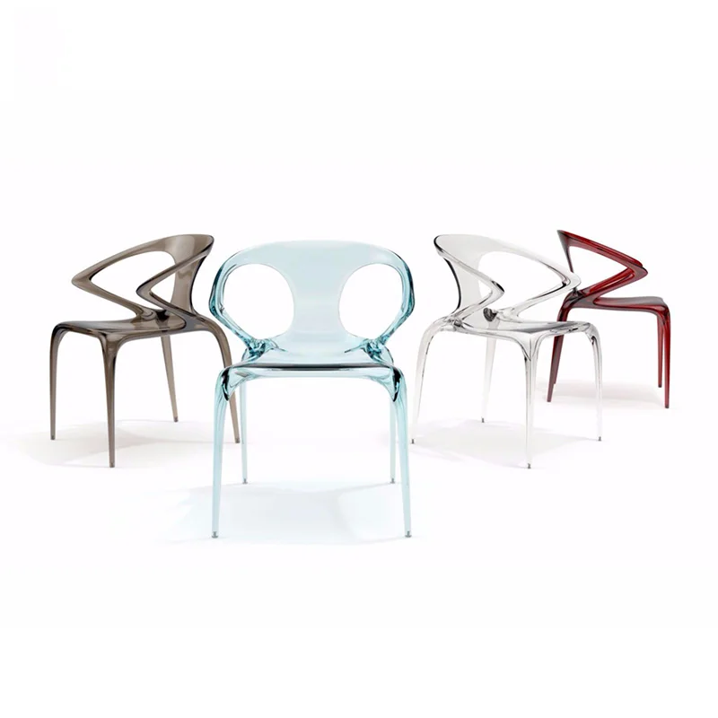 скандинавски дизайн творчески внесени смола трапезен стол модерен прост отдих стол книга стол Изображение 1