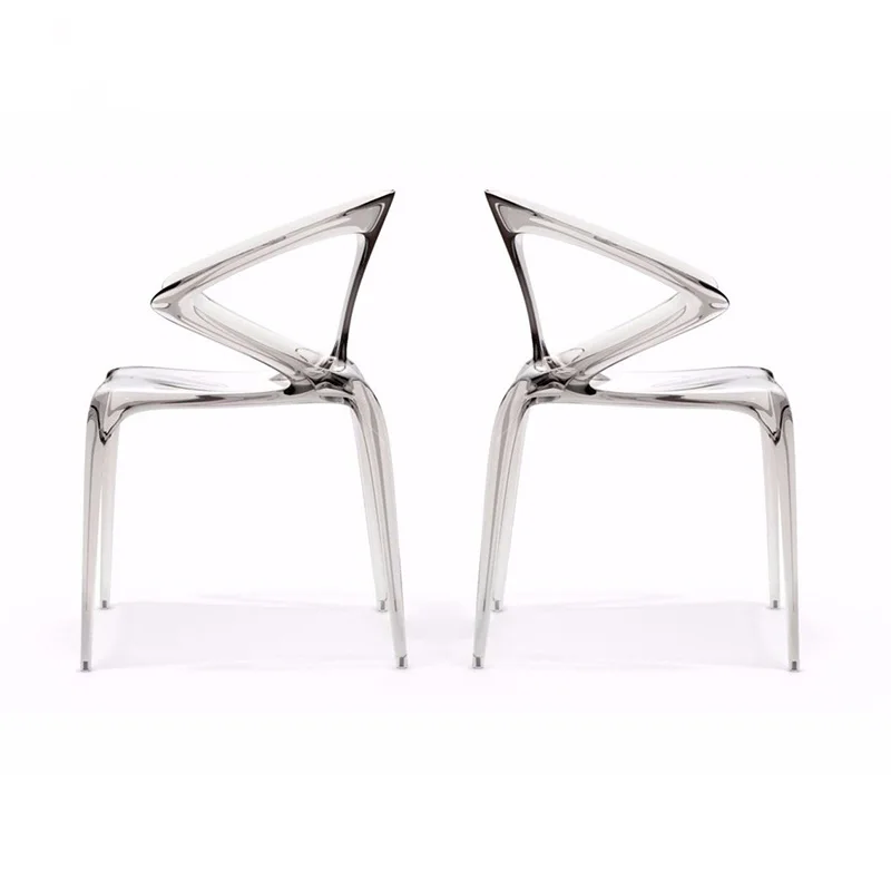 скандинавски дизайн творчески внесени смола трапезен стол модерен прост отдих стол книга стол Изображение 2