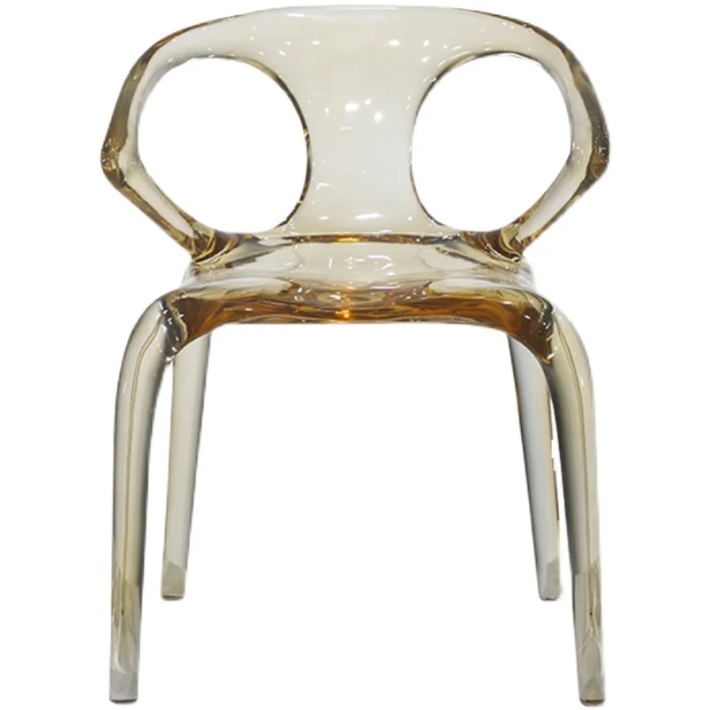 скандинавски дизайн творчески внесени смола трапезен стол модерен прост отдих стол книга стол Изображение 4