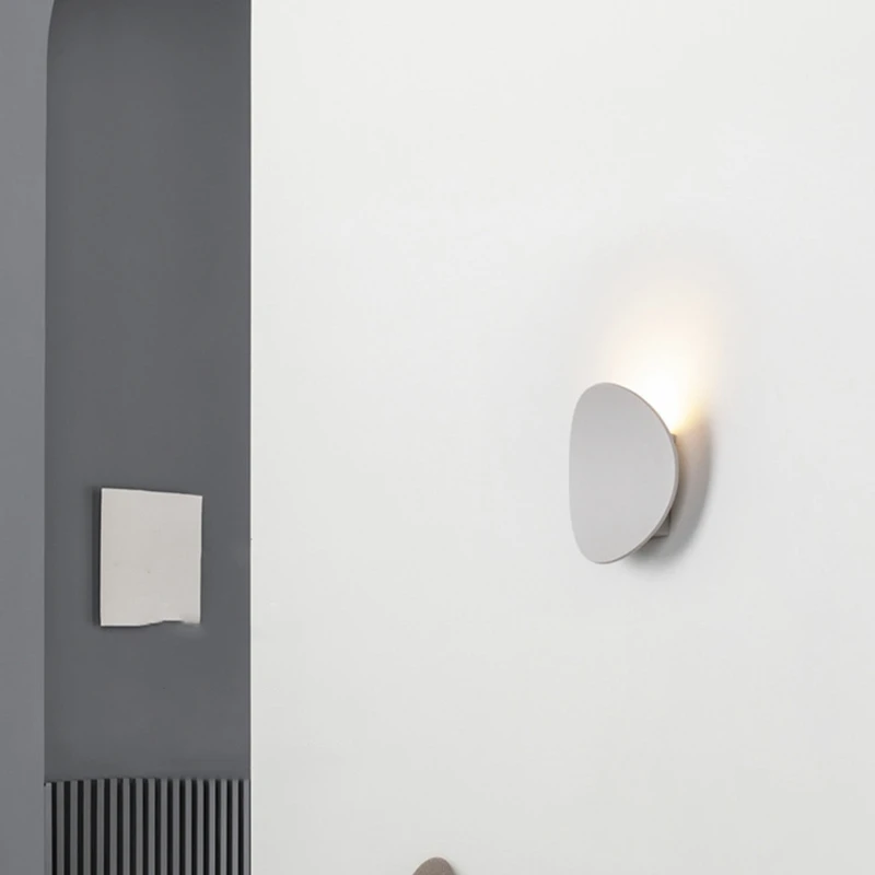 Гореща стена лампа модерен кръг проста спалня нощна лампа Nordic личност хол коридор пътека Изображение 2