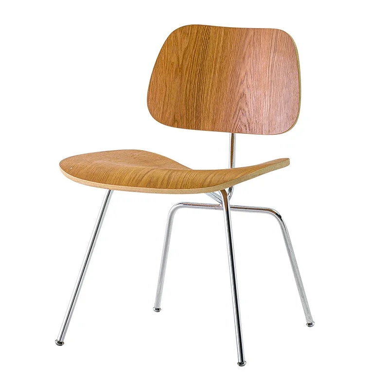 Wuli Nordic Apple стол свободно време извита облегалка стол кафе открит хотел ясно бар извити дърво трапезен стол Изображение 4