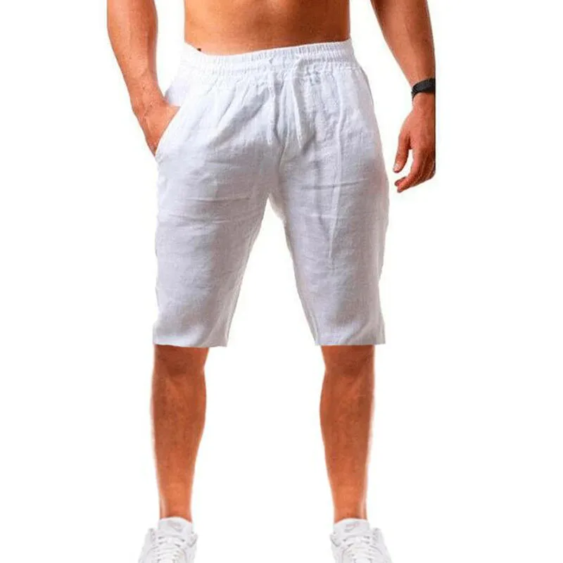 Мъжки шорти плътен цвят прости летни тънки ежедневни шорти мъже дишаща спорт бягане пет точки кратко homme MY760 Изображение 0