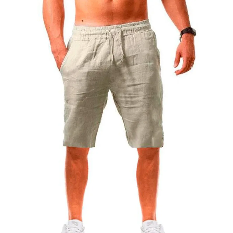 Мъжки шорти плътен цвят прости летни тънки ежедневни шорти мъже дишаща спорт бягане пет точки кратко homme MY760 Изображение 1