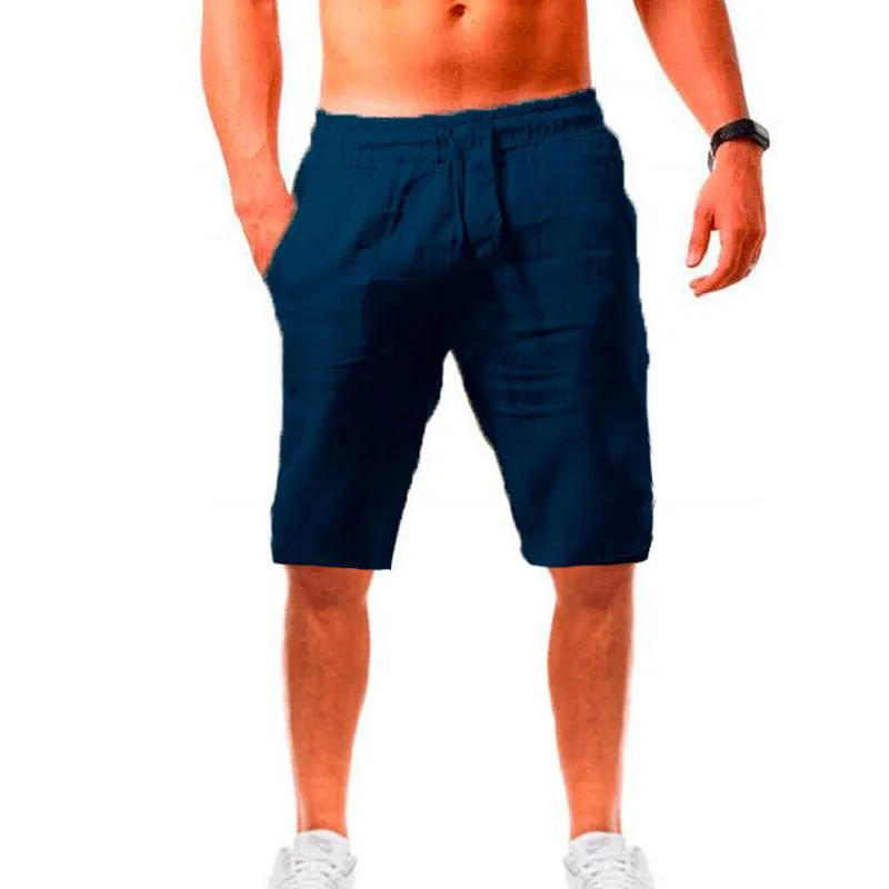 Мъжки шорти плътен цвят прости летни тънки ежедневни шорти мъже дишаща спорт бягане пет точки кратко homme MY760 Изображение 2