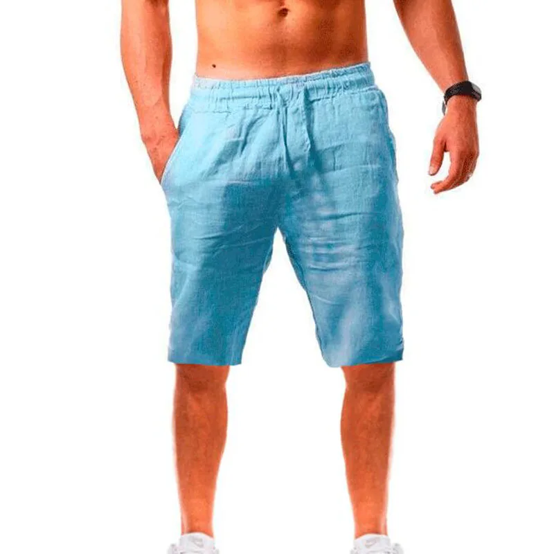 Мъжки шорти плътен цвят прости летни тънки ежедневни шорти мъже дишаща спорт бягане пет точки кратко homme MY760 Изображение 5