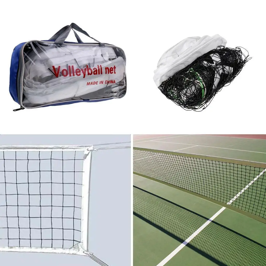 Portable мач волейбол нетна стандарт официален размер полипропилен открит закрит плажен волейбол мрежа с чанта за съхранение Изображение 2
