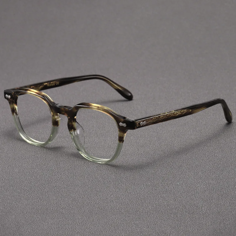Оптични очила за мъже жени ретро дизайнер TVR 514 Модни кръгли ацетатни рамки от фибростъкло европейски и американски стил Изображение 0