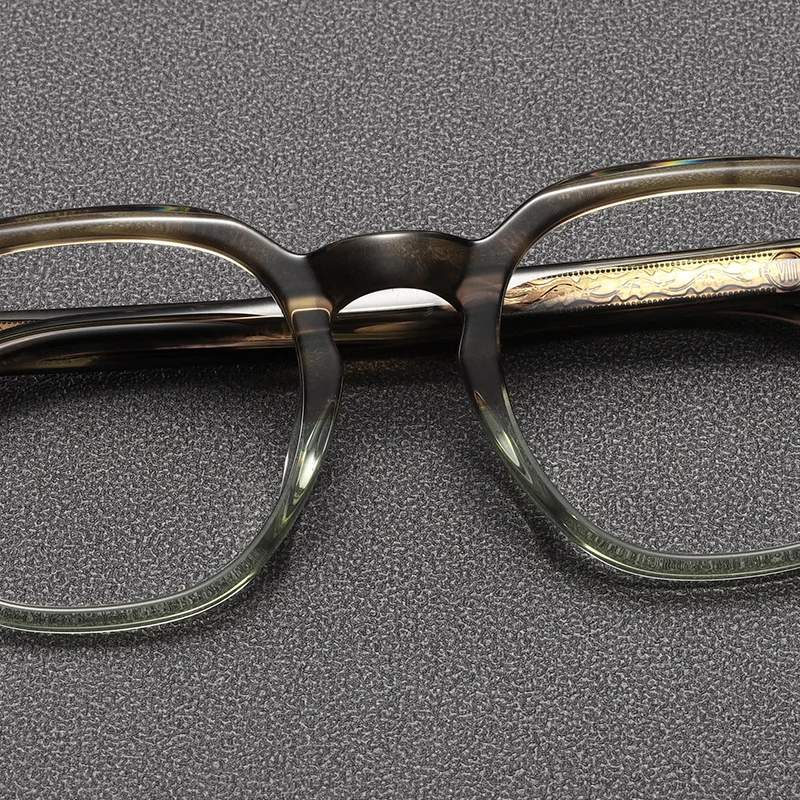 Оптични очила за мъже жени ретро дизайнер TVR 514 Модни кръгли ацетатни рамки от фибростъкло европейски и американски стил Изображение 1