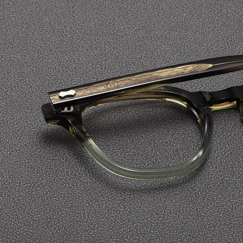 Оптични очила за мъже жени ретро дизайнер TVR 514 Модни кръгли ацетатни рамки от фибростъкло европейски и американски стил Изображение 3