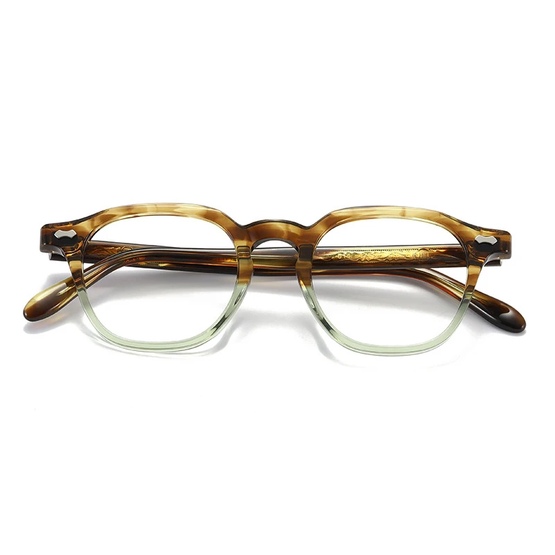 Оптични очила за мъже жени ретро дизайнер TVR 514 Модни кръгли ацетатни рамки от фибростъкло европейски и американски стил Изображение 4