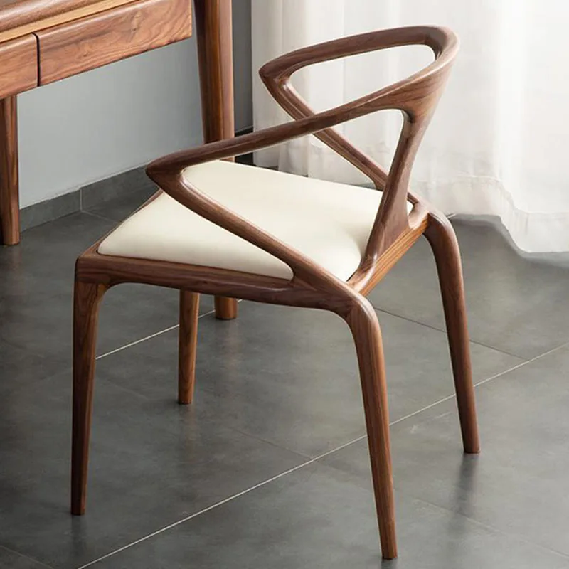 Релаксиращ индивидуален скандинавски стол за хранене дизайн балкон трапезни столове стая кухня луксозни скандинавски cadeiras мебели за дома HY Изображение 1