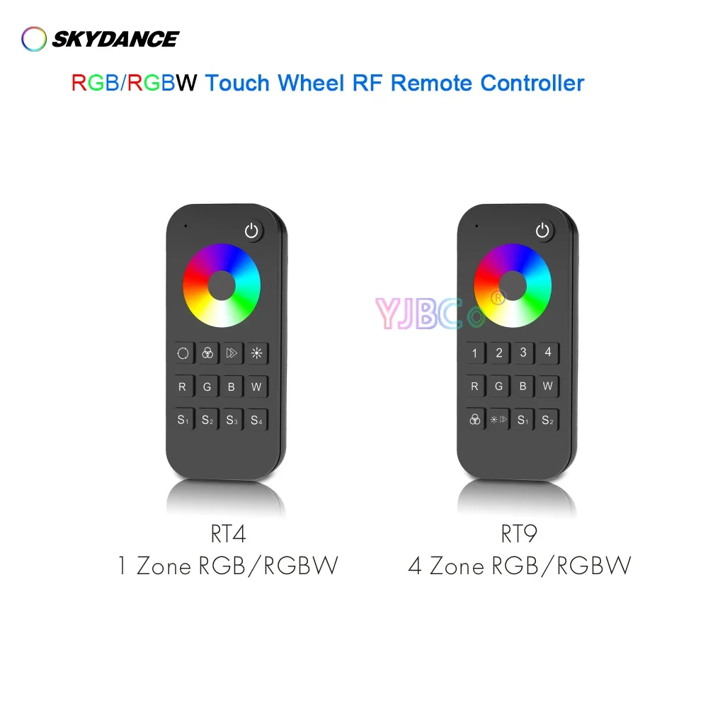 Skydance 2.4G сензорно колело LED контролер 1/4/8 зони едноцветен Затъмняване / CCT / RGB / RGBW / RGBCCT Димер превключвател RF безжично дистанционно Изображение 2