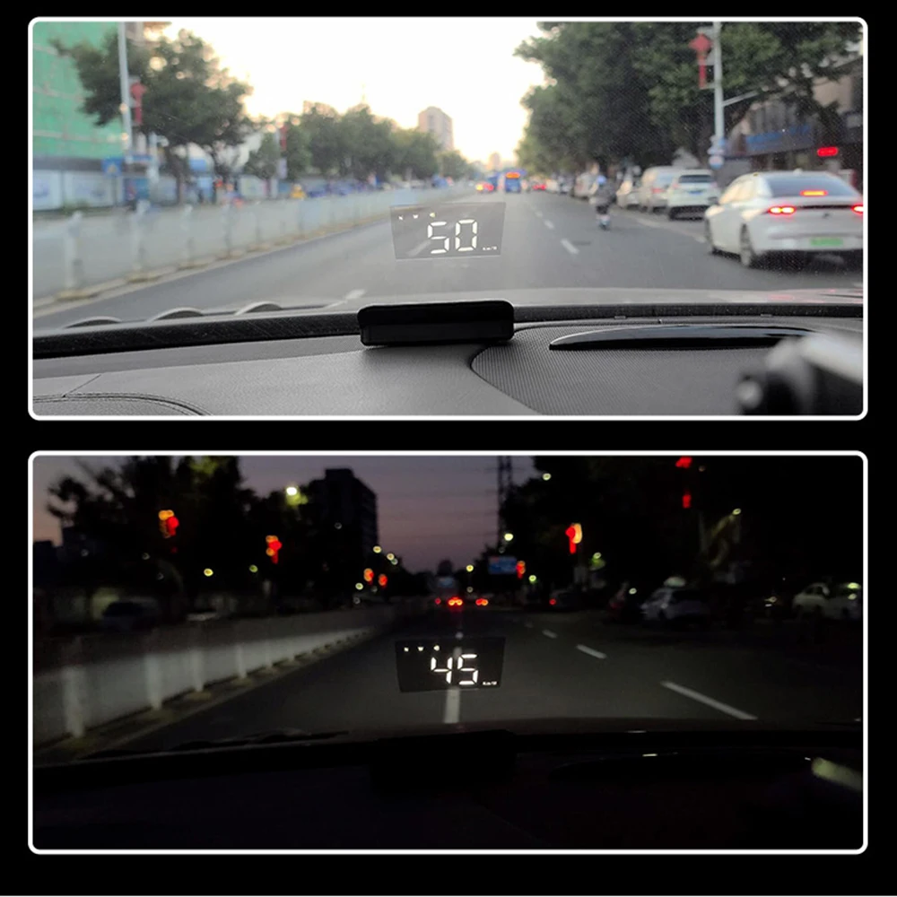 бордови компютър проектор за предно стъкло M1 GPS HUD превишена скорост алармена система проектор кола главата нагоре дисплей Авто аксесоари Изображение 4
