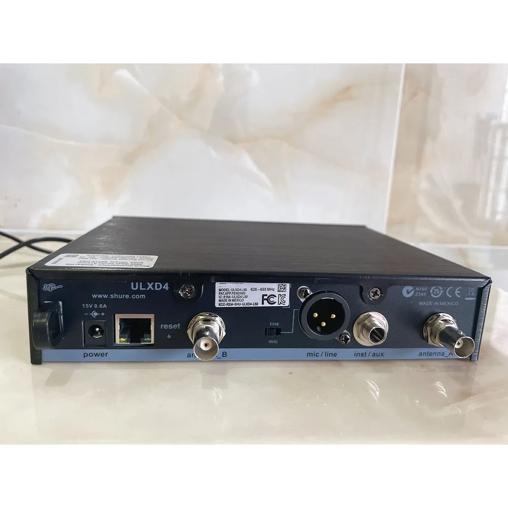 ULXD4 / BETA58A Професионална безжична микрофонна система за честота на сценичната производителност 579-590 / 628-689 / 800-820MHz Изображение 3