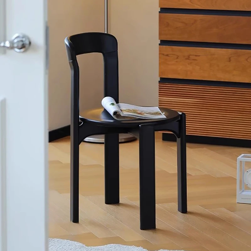 Минималистичен луксозен хол стол черен пластмасов банкет ергономични трапезни столове в очакване на модерни Sillas Silla елегантни мебели Изображение 1