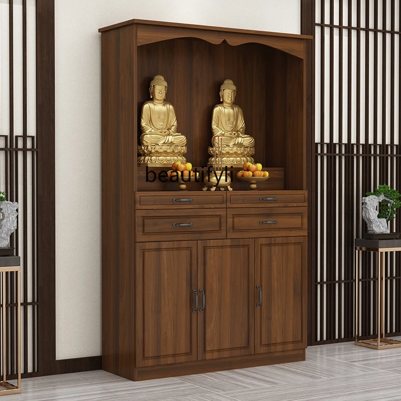 Буда ниша дрехи килер прост Буда светилище Буда кабинет Фея ниша кабинет Буда кабинет дърво кабинет Буда Изображение 4