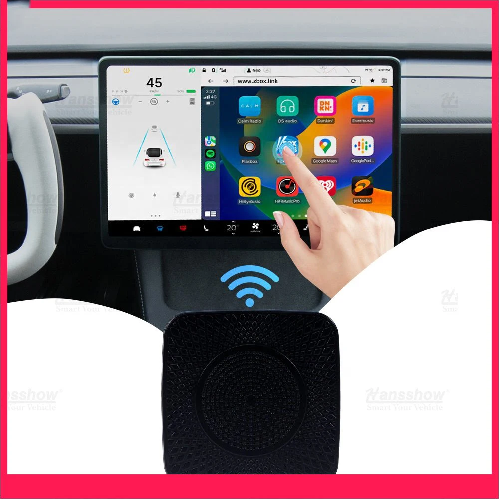 Модел 3 Y X S Безжичен адаптер за Carplay за Tesla Apple Carplay Box Поддръжка на безжичен Android Auto/CarLife Изображение 0