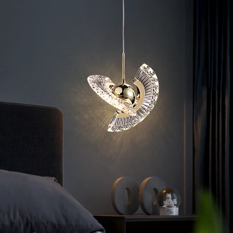 Deyidn LED висулка светлина Nordic акрил серия таван полилей желязо Luminaria към спалня осветление Начало декори Лампи Блясък Изображение 2
