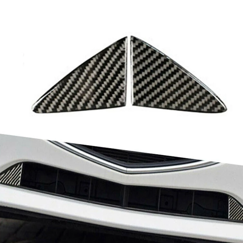 2Pcs Carbon Fiber предна решетка Grill Cover Trim за Mazda 3 Axela 2014 2015 2016 Car Front Grille Trim Strips Cover Изображение 0