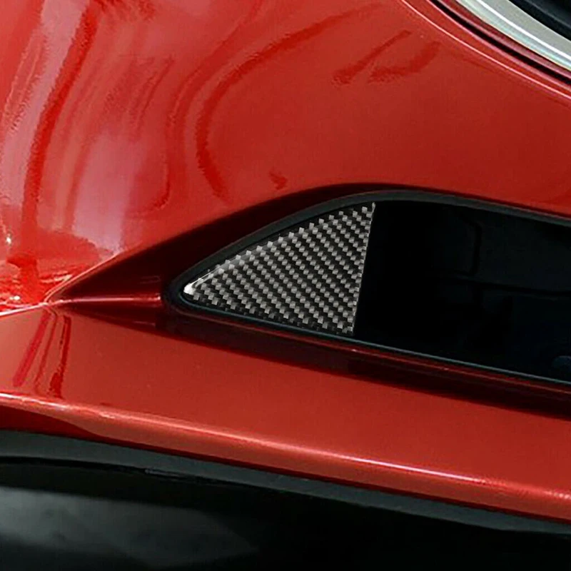 2Pcs Carbon Fiber предна решетка Grill Cover Trim за Mazda 3 Axela 2014 2015 2016 Car Front Grille Trim Strips Cover Изображение 3