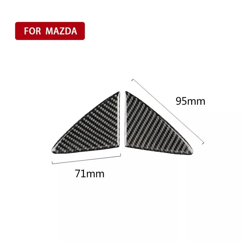 2Pcs Carbon Fiber предна решетка Grill Cover Trim за Mazda 3 Axela 2014 2015 2016 Car Front Grille Trim Strips Cover Изображение 4