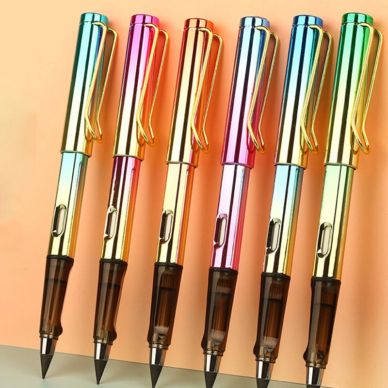 Нова цветна вечна моливна технология Неограничен молив за писане без мастило за художествена скица Корейски канцеларски офис аксесоари Изображение 2