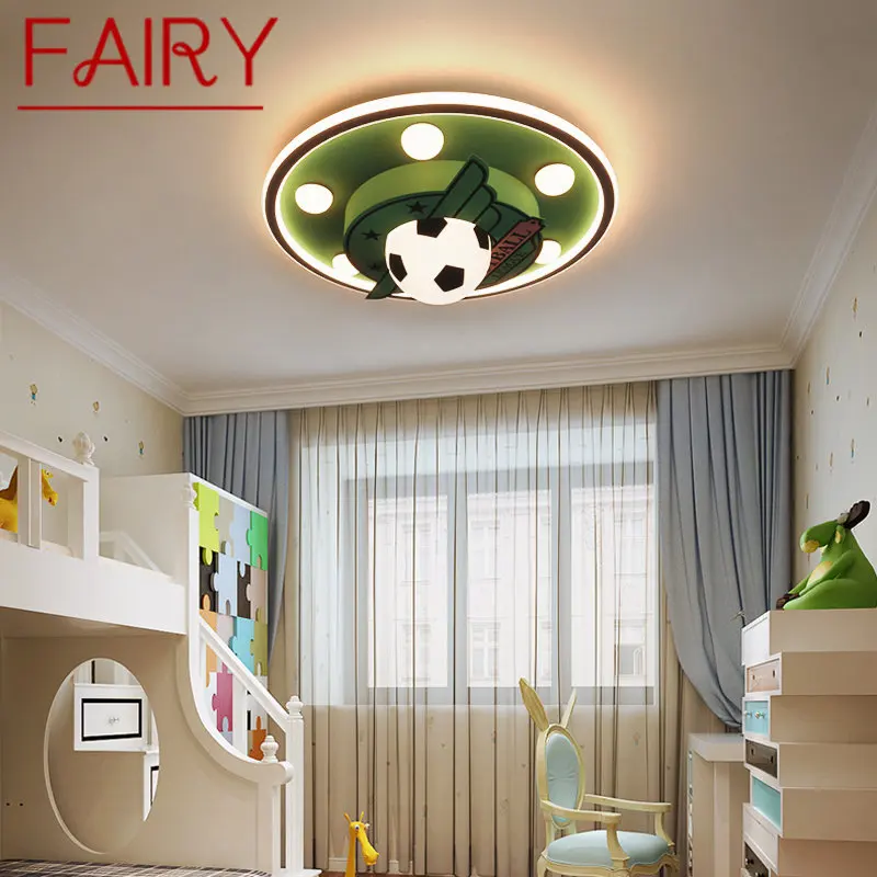 ФЕЯ Модерна таванна лампа LED 3 цвята Творчески анимационен футболен декор Детска светлина за домашна детска спалня Изображение 0