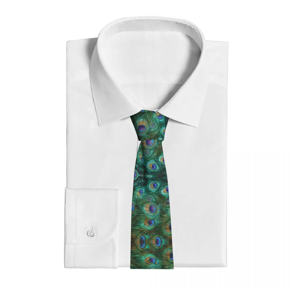 Мъжка вратовръзка Класически кльощави безшевни паунови вратовръзки Тесни якички Тънки ежедневни аксесоари за вратовръзка Подарък Изображение 2