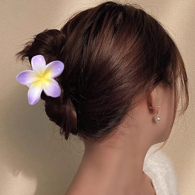 Корея мода Bauhinia яйце цвете коса нокът клип пластмасова жена шноли аксесоари за коса за жени момичета раци фиба нов 2023 Изображение 4