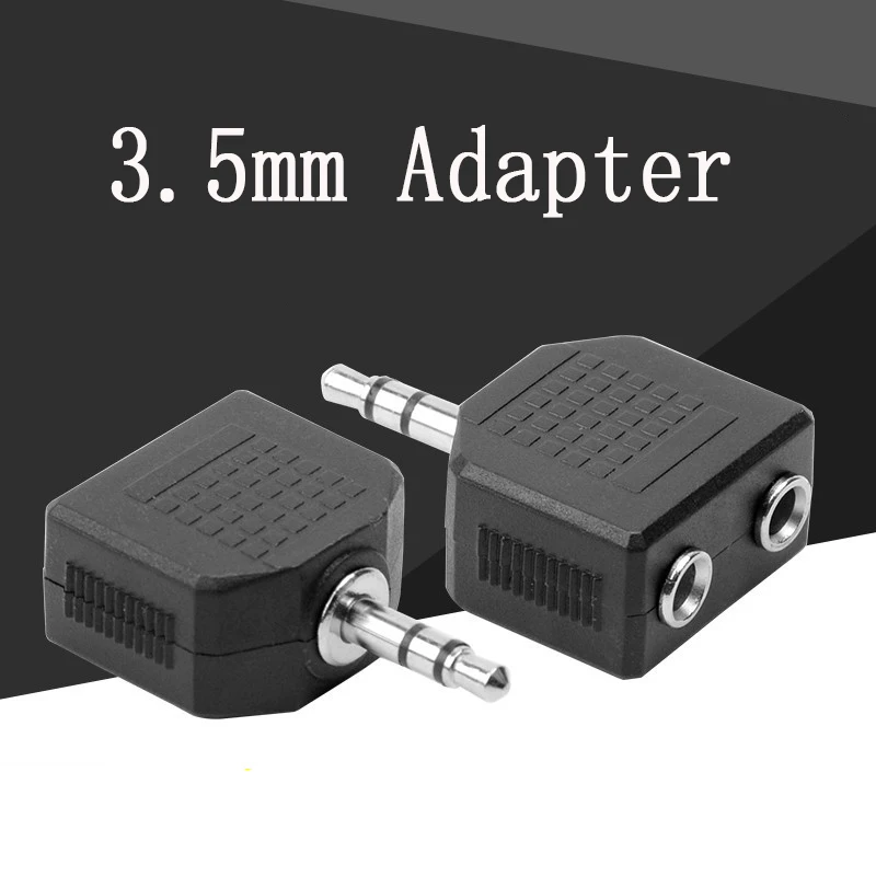 Аудио слушалки за слушалки сплитер адаптер 3.5mm към 2 слушалки стерео слушалки сплитер слушалки аксесоари Изображение 0