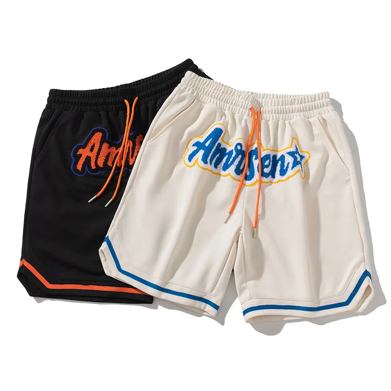 Streetwear хип-хоп спортни шорти мъже Harajuku писмо отпечатани лятото хлабав ластик случайни баскетболни шорти панталони за мъжки Изображение 1