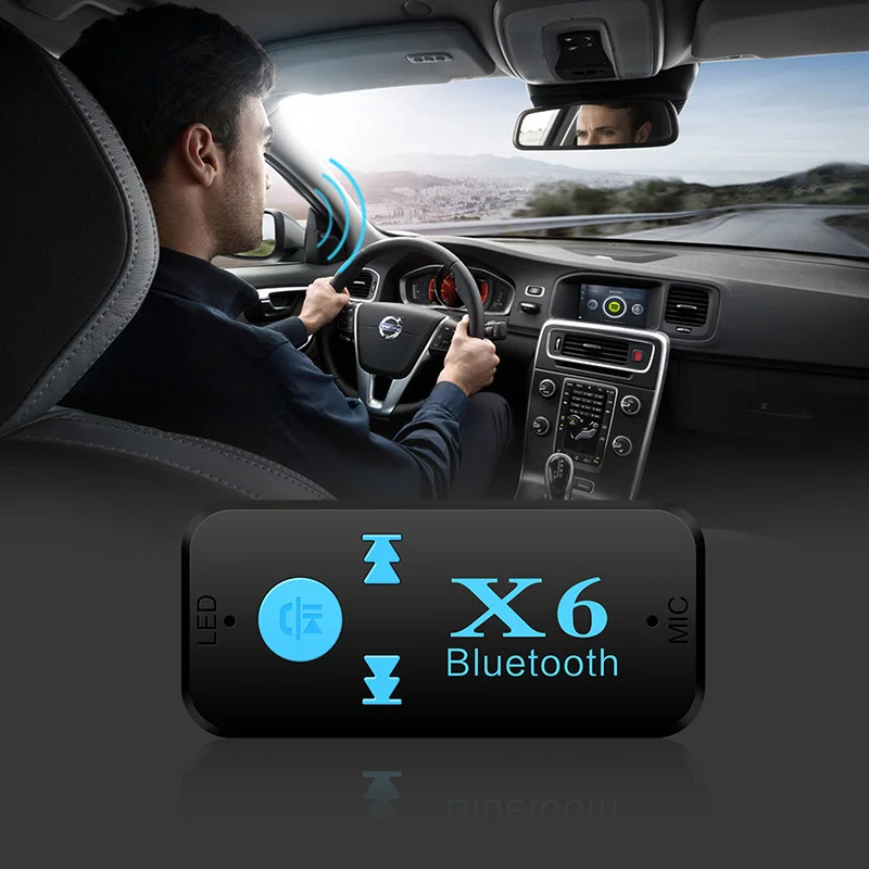 3.5Mm Aux Bluetooth хендсфри комплект за кола Безжичен A2Dp аудио приемник TF карта Mp3 музикален предавател за автомобилен високоговорител Mp3 плейър Изображение 3