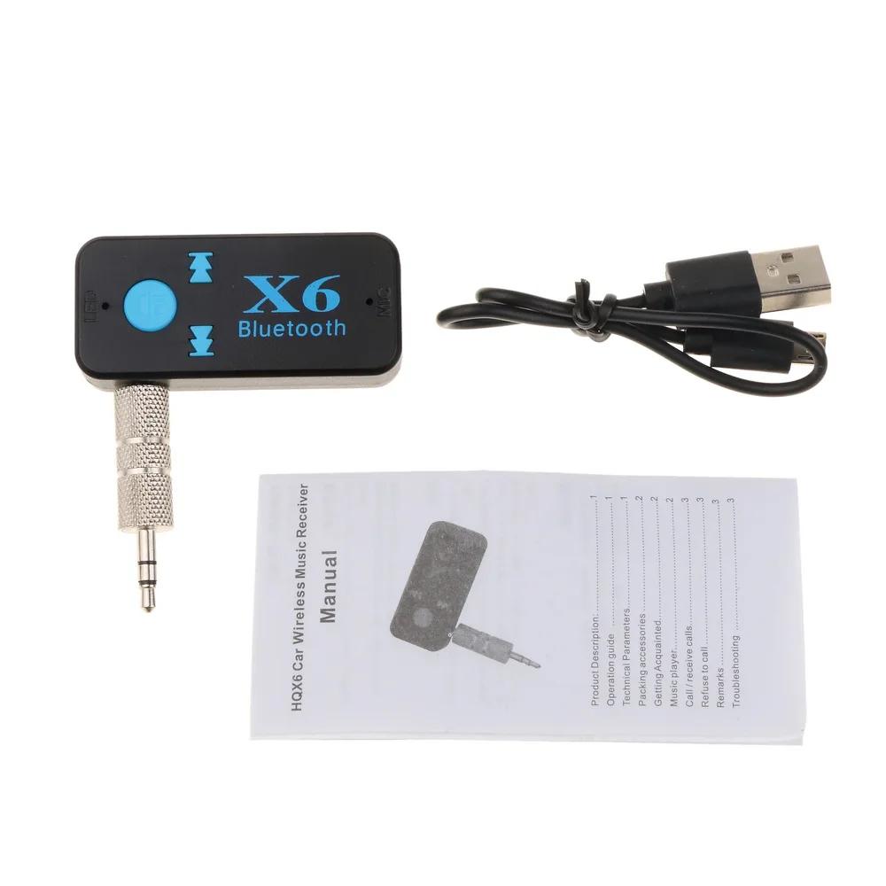 3.5Mm Aux Bluetooth хендсфри комплект за кола Безжичен A2Dp аудио приемник TF карта Mp3 музикален предавател за автомобилен високоговорител Mp3 плейър Изображение 5