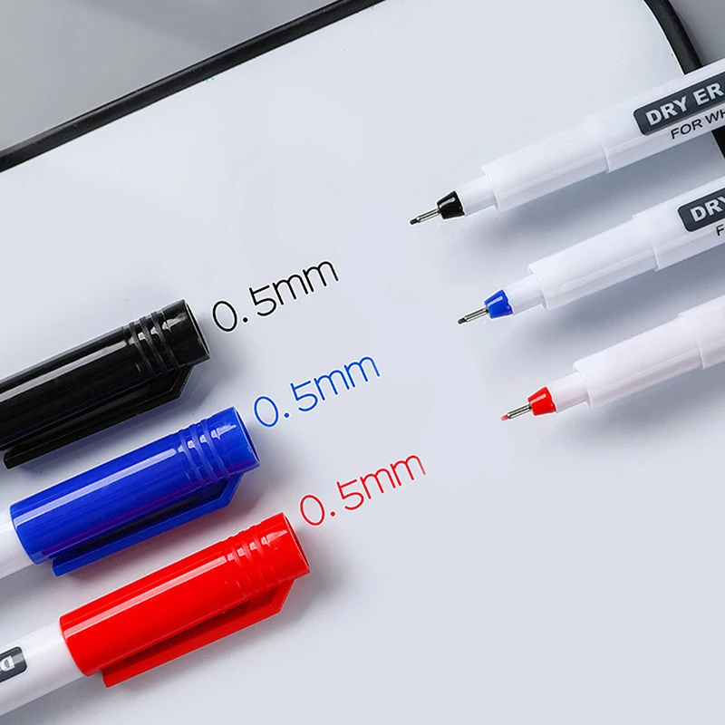 Изтриваема писалка за бяла дъска изключително тънка 0.5MM суха изтриваща писалка офис преглед водоустойчив маркер писалка Изображение 1