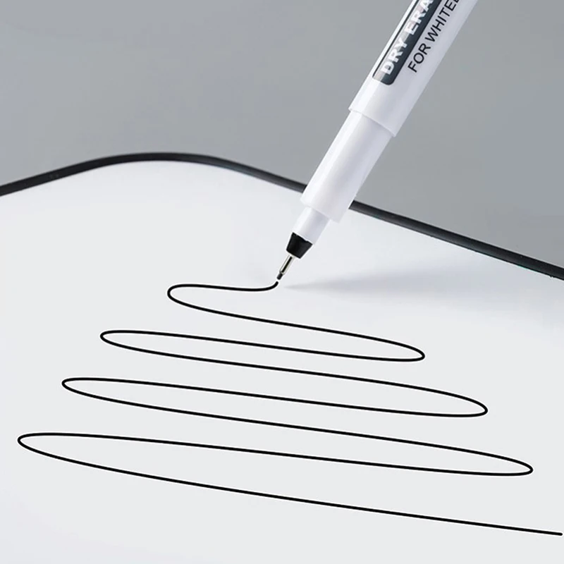 Изтриваема писалка за бяла дъска изключително тънка 0.5MM суха изтриваща писалка офис преглед водоустойчив маркер писалка Изображение 5