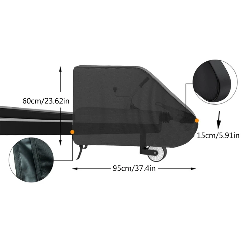 Универсални водоустойчиви каравани теглич черен капак теглич съединител заключване капак Изображение 5