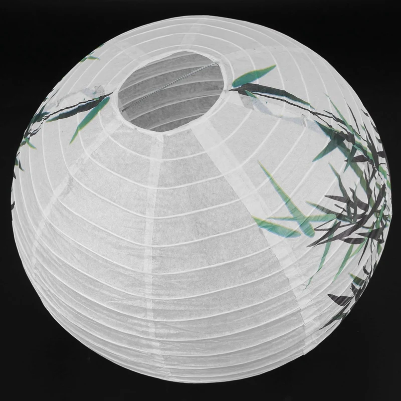 Нов 2X 30Cm абажур хартия фенер ориенталски стил светлина декорация китайски, бамбук Изображение 1