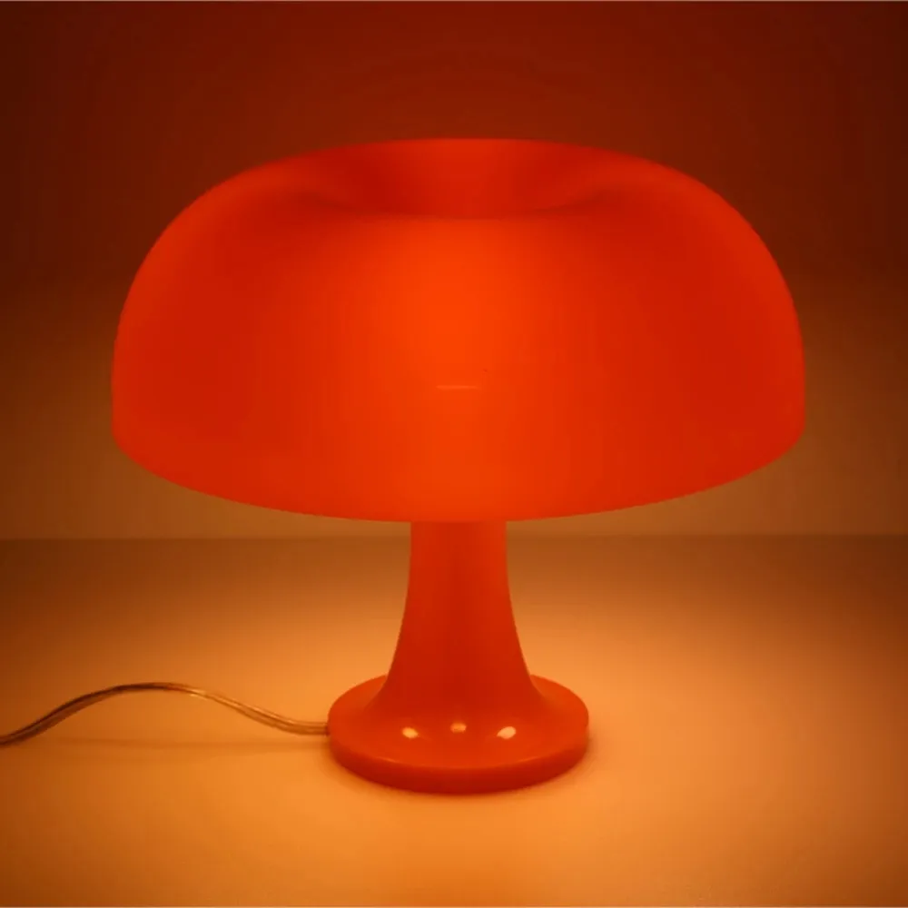 Orange датски гъби настолна лампа орнамент светлина за нощно помещение интериорно осветление бюро лампа нощни лампи декорация осветление Изображение 1