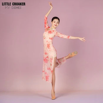 Qipao Cheongsam танцови дрехи танц в Китай класически марля дрехи тялото чар обучение дрехи маса изпълнение Cheongsam