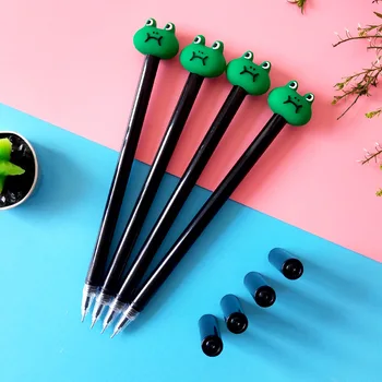 Creative Cartoon Frog Neutral Pen Black Cute Little Fresh Water Student Gift Gel Pen Cute Stationary Wholesale