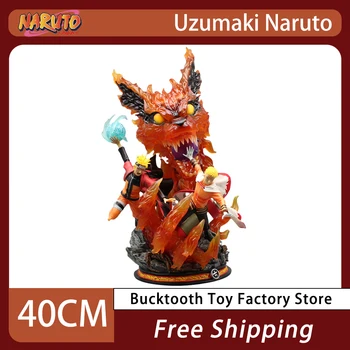 Naruto аниме фигури 40cm Седмото поколение на Хокаге фигура Uzumaki Наруто модел Pvc статуя кукла колекция Decora играчки