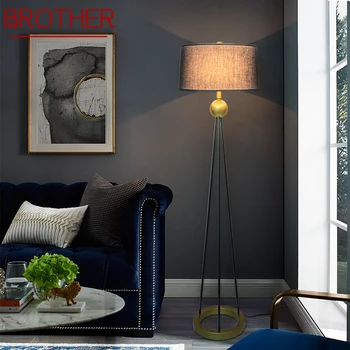 BROTHER Nordic черна подова лампа модерно изкуство семейство Iiving стая спалня творчество LED декоративни стоящи светлина