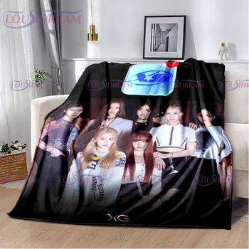 Xg Хип-хоп момиче група одеяло мек диван покритие певец хвърли одеяло руно одеяло лек топло легло одеяла за спалня диван