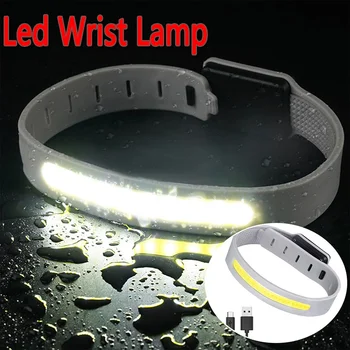 Led китка лампа тип-C USB акумулаторна COB LED лента за ръка светлина 500LM нощ бягане туризъм къмпинг светлина IPX4 водоустойчив фенерче