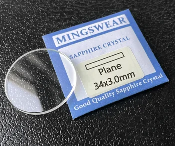  3.0mm дебел плосък кръгъл сапфирен кристал 27mm до 36.5mm