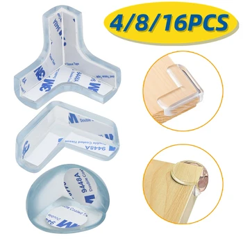 Предпазни ъглови протектори Комплект високоустойчиви лепилни гелове Бебешка защита Прозрачна силиконова мебелна маса Защита на ръба на ръба
