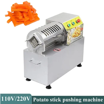 Commercial пържени картофи машина напълно автоматична машина за нарязване на картофи Резачка за зеленчукови ленти Електрическа машина за рязане на пържени картофи